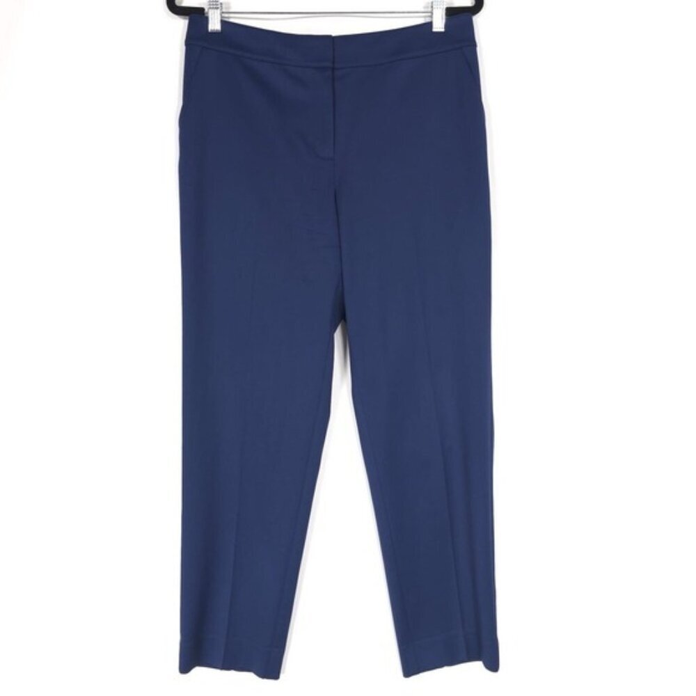 ST. JOHN Women's Dress Pants Size‎ 8 Navy Trousers Straight Pockets